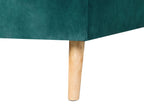 Corner Sofa Bed VADSO Velvet Emerald Green 4 Seater Right Hand