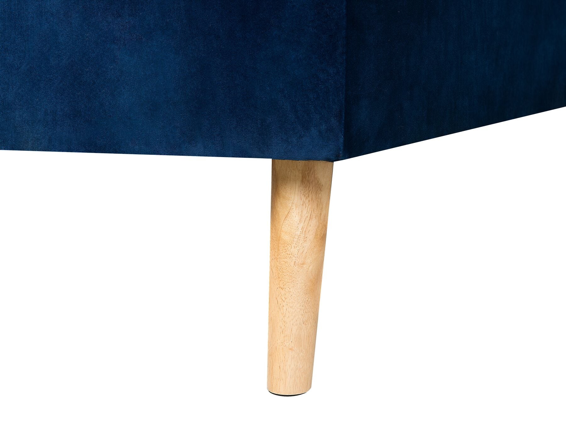 Corner Sofa Bed VADSO Velvet Navy Blue 4 Seater Right Hand