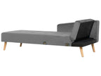 Corner Sofa Bed VADSO Velvet Grey 4 Seater Right Hand