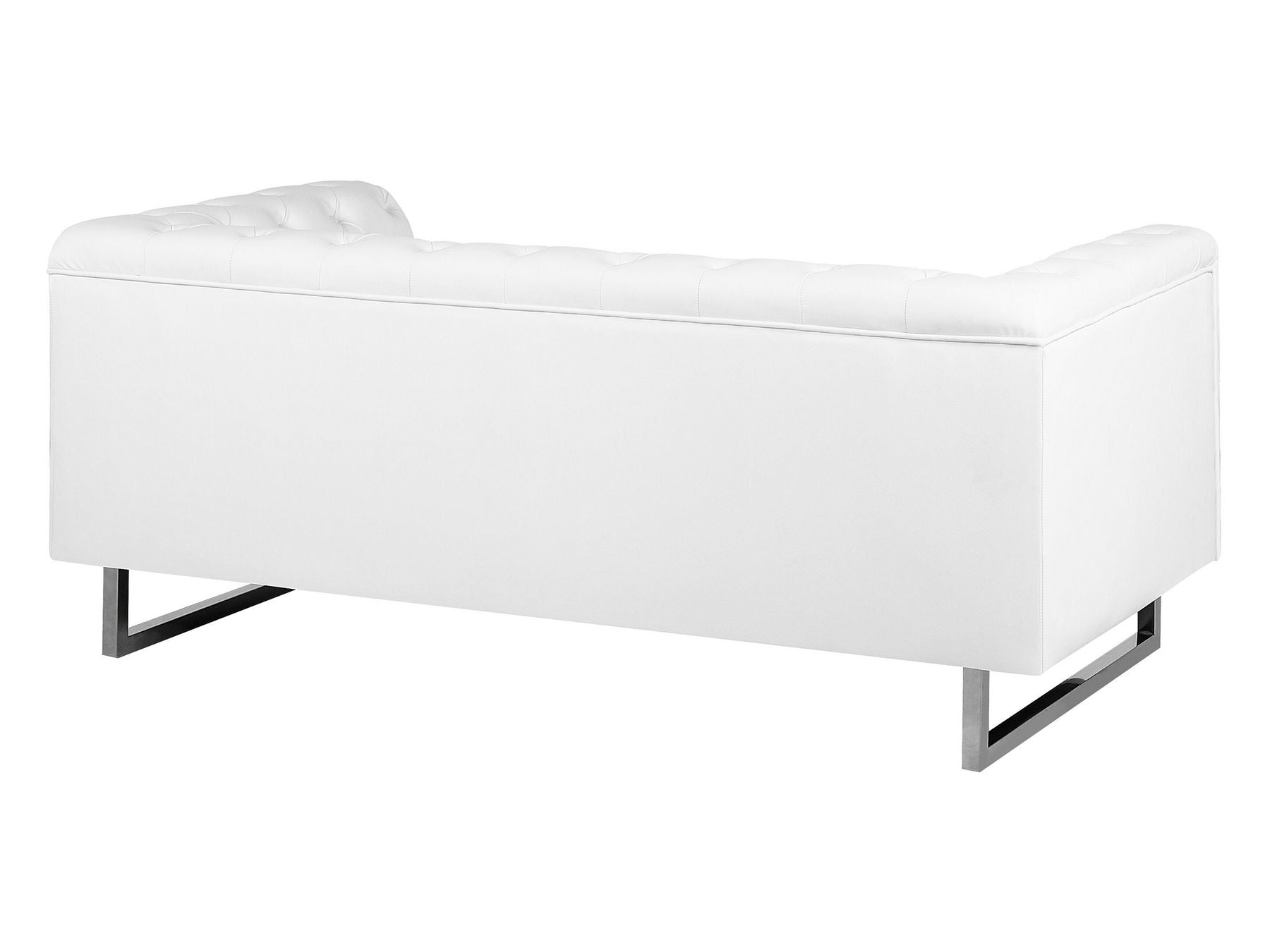 2 Seater Faux Leather Sofa White VISSLAND