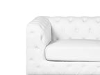 2 Seater Faux Leather Sofa White VISSLAND