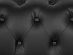 3 Seater Faux Leather Sofa Black VISSLAND