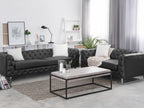 2 Seater Faux Leather Sofa Black VISSLAND