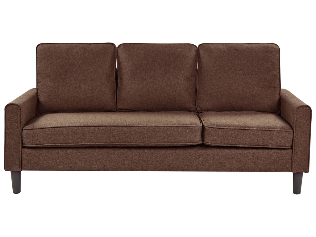 3 Seater Fabric Sofa with Ottoman Brown AVESTA