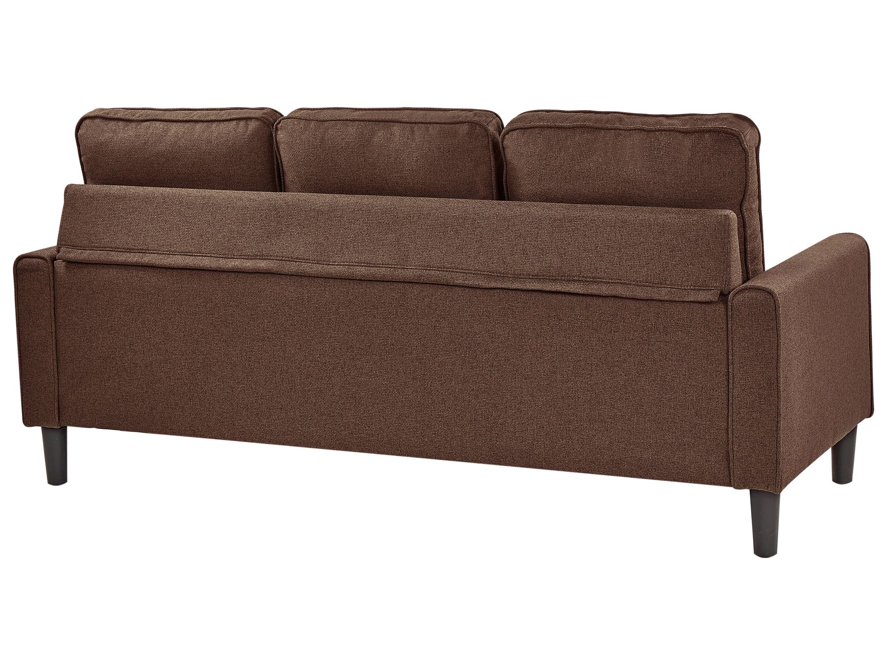 3 Seater Fabric Sofa with Ottoman Brown AVESTA