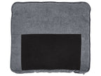 3 Seater Fabric Sofa with Ottoman Dark Grey AVESTA