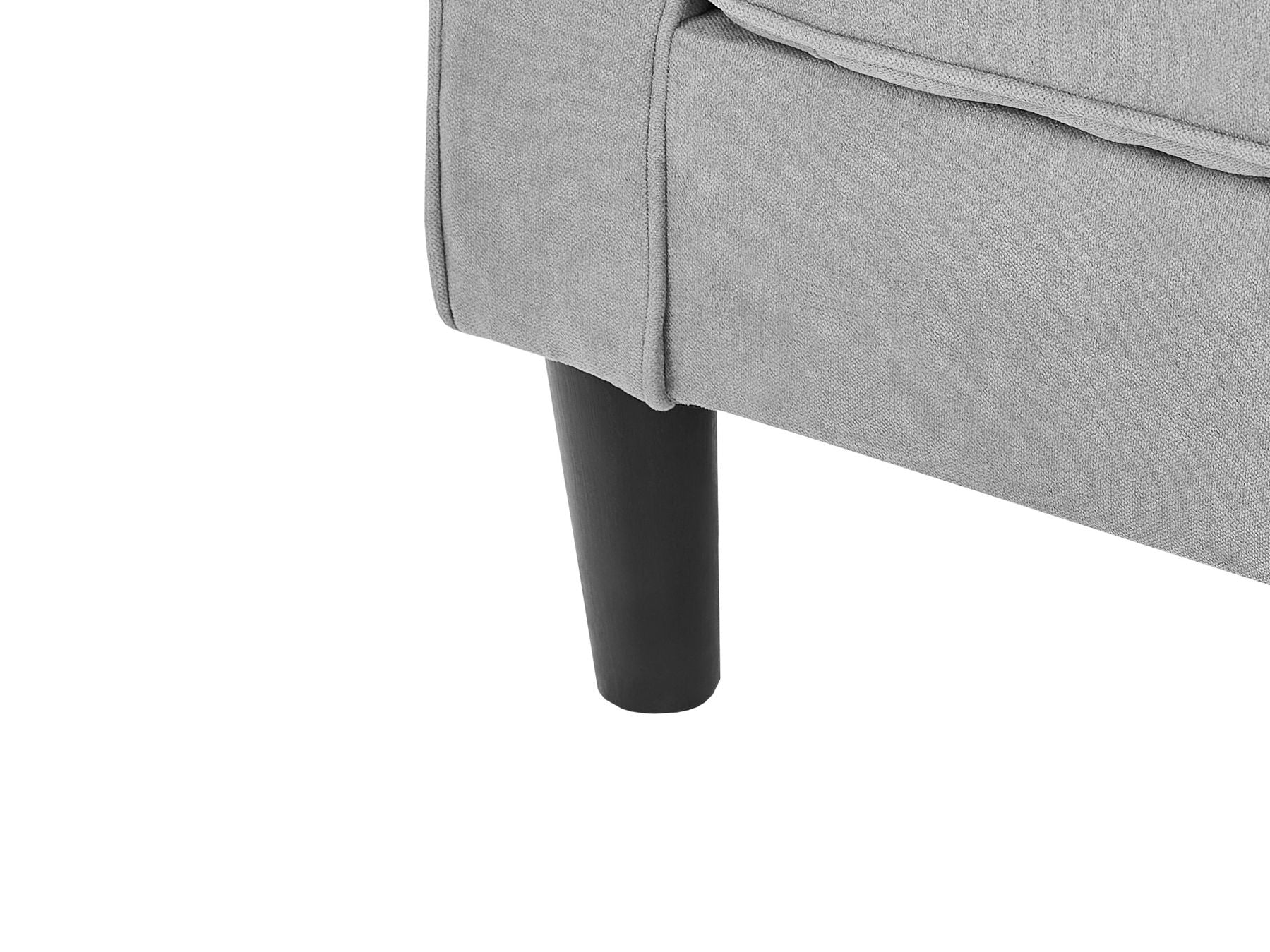 3 Seater Fabric Sofa with Ottoman Light Grey AVESTA