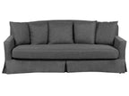 3 Seater Fabric Sofa Dark Grey GILJA