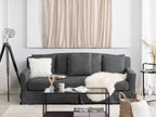 3 Seater Fabric Sofa Dark Grey GILJA