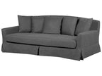 3 Seater Fabric Sofa Dark Grey GILJA