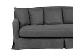 3 Seater Fabric Sofa Dark Grey GILJA