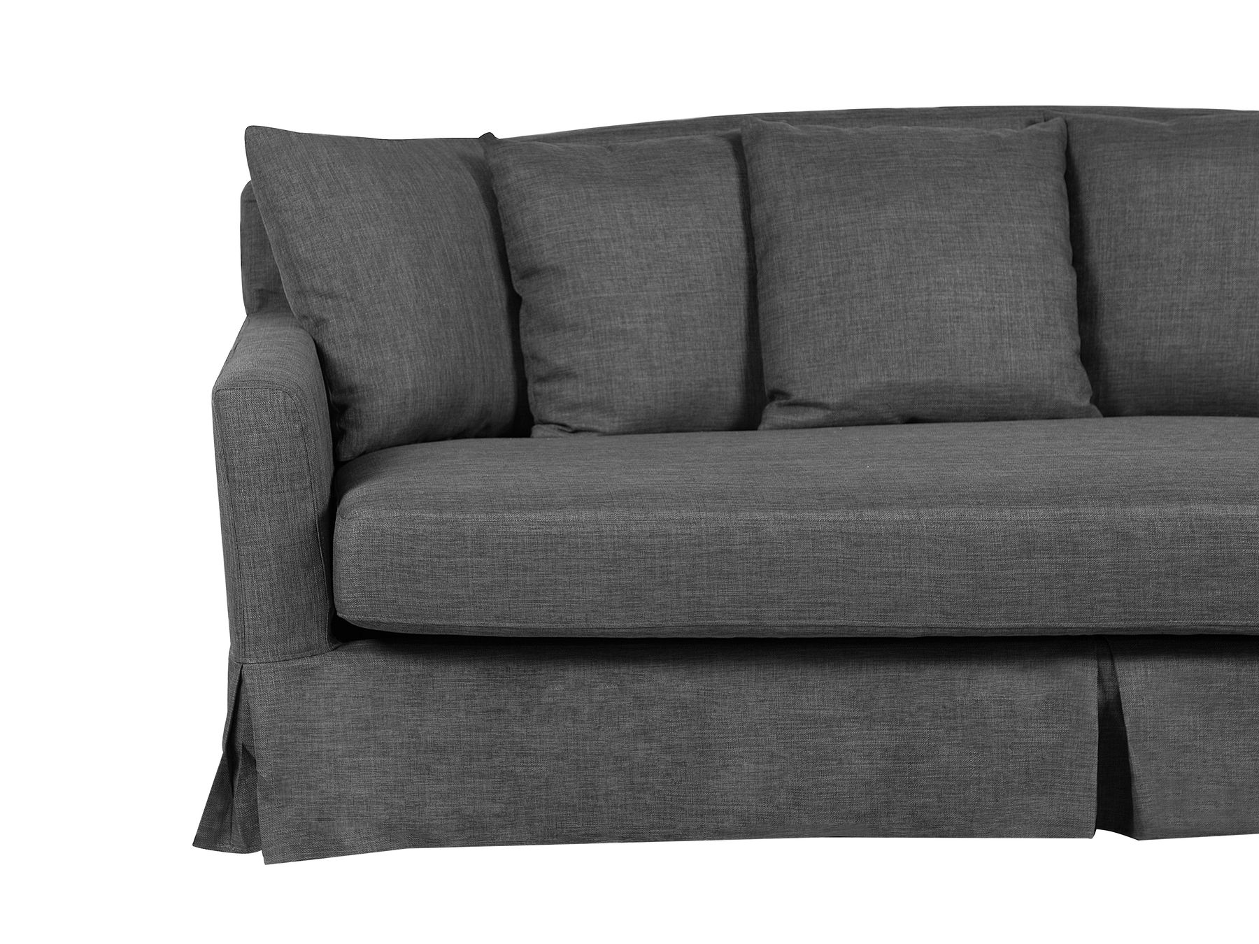 3 Seater Fabric Sofa Dark Grey GILJA