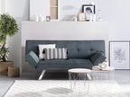 Sofa Bed BRISTOL Fabric Dark Blue 3 Seater