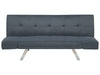 Sofa Bed Fabric Dark Blue 3 Seater