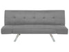 Sofa Bed Fabric Light Grey 3 Seater