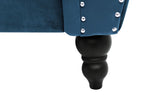 2 Seater Velvet Sofa Navy Blue SKIEN