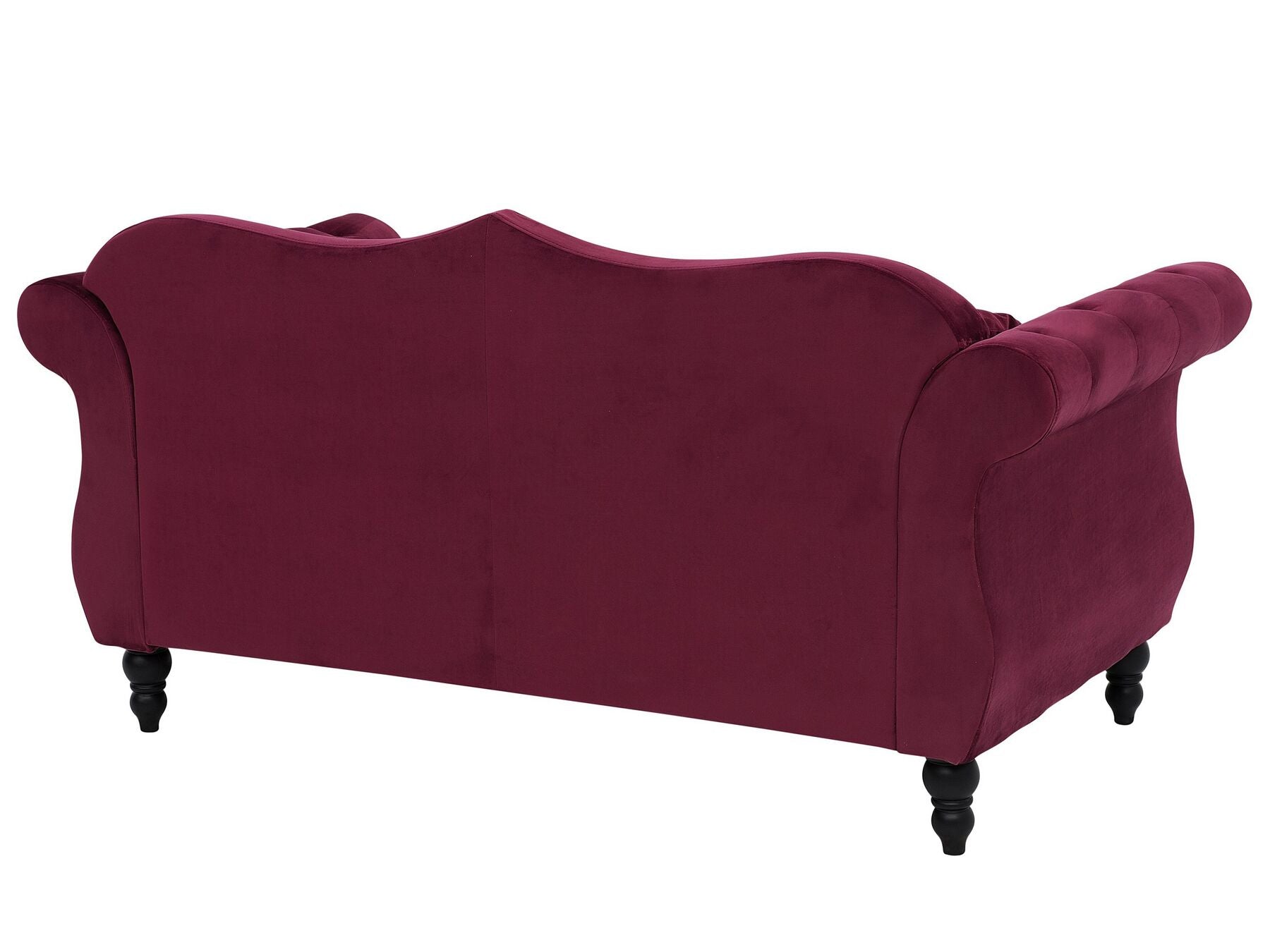 2 Seater Velvet Sofa Burgundy SKIEN