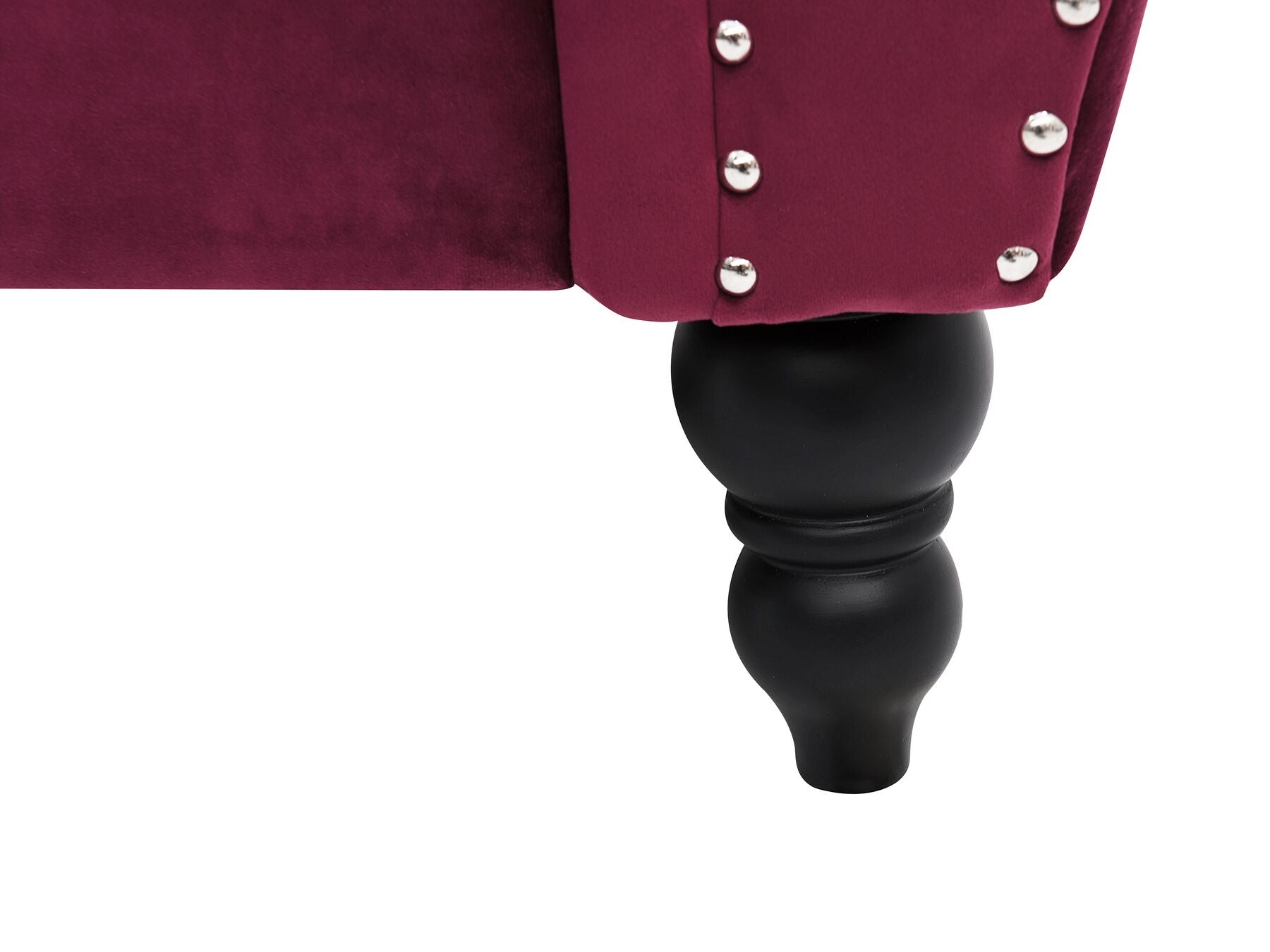 2 Seater Velvet Sofa Burgundy SKIEN