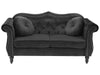 2 Seater Velvet Sofa Black