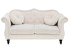 2 Seater Velvet Sofa Beige