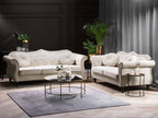 2 Seater Velvet Sofa Beige SKIEN