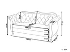 2 Seater Velvet Sofa Beige SKIEN