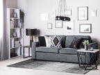 3 Seater Velvet Sofa Grey FALUN