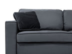 3 Seater Velvet Sofa Grey FALUN