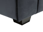 3 Seater Velvet Sofa Grey FALUN