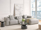 Corner Sofa DOLVA Fabric Light Grey 3 Seater Left Hand