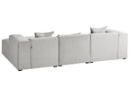 Corner Sofa DOLVA Fabric Light Grey 3 Seater Left Hand