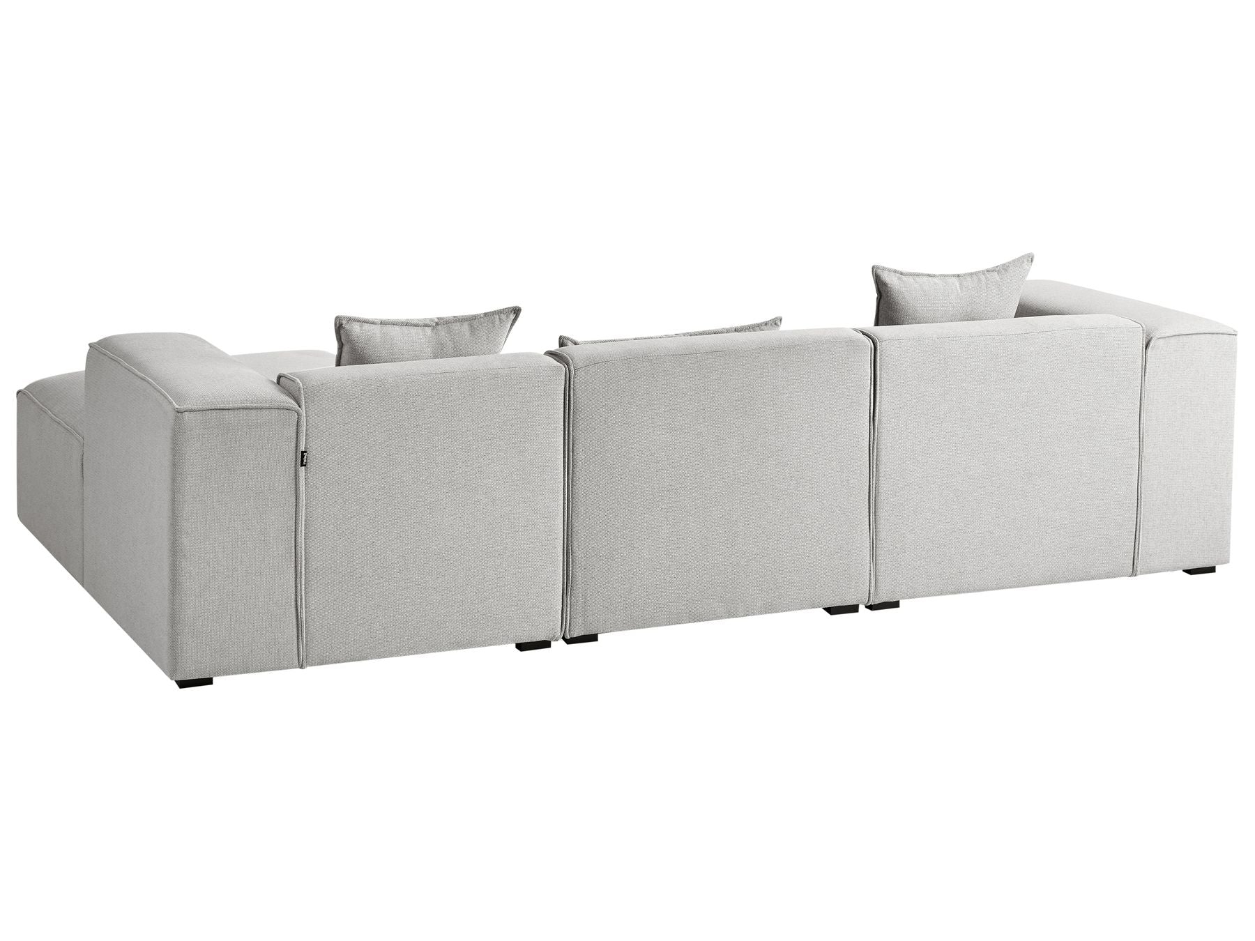 Corner Sofa DOLVA Fabric Light Grey 3 Seater Left Hand