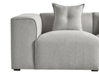 Corner Sofa DOLVA Fabric Light Grey 3 Seater Left Hand