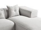 Corner Sofa DOLVA Fabric Light Grey 3 Seater Left Hand