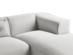 Corner Sofa DOLVA Fabric Light Grey 3 Seater Left Hand