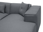 Corner Sofa DOLVA Fabric Dark Grey 3 Seater Left Hand