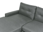 corner sofa bed flakk fabric dark grey with storage 4 seater right hand