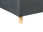 corner sofa bed flakk fabric dark grey with storage 4 seater right hand