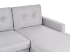 Corner Sofa Bed FLAKK Fabric Light Grey with Storage 4 Seater Left Hand