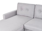 Corner Sofa Bed FLAKK Fabric Light Grey with Storage 4 Seater Right Hand