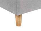 Corner Sofa Bed FLAKK Fabric Light Grey with Storage 4 Seater Right Hand