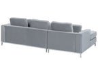 Corner Sofa OSLO Velvet Grey 4 Seater Right Hand