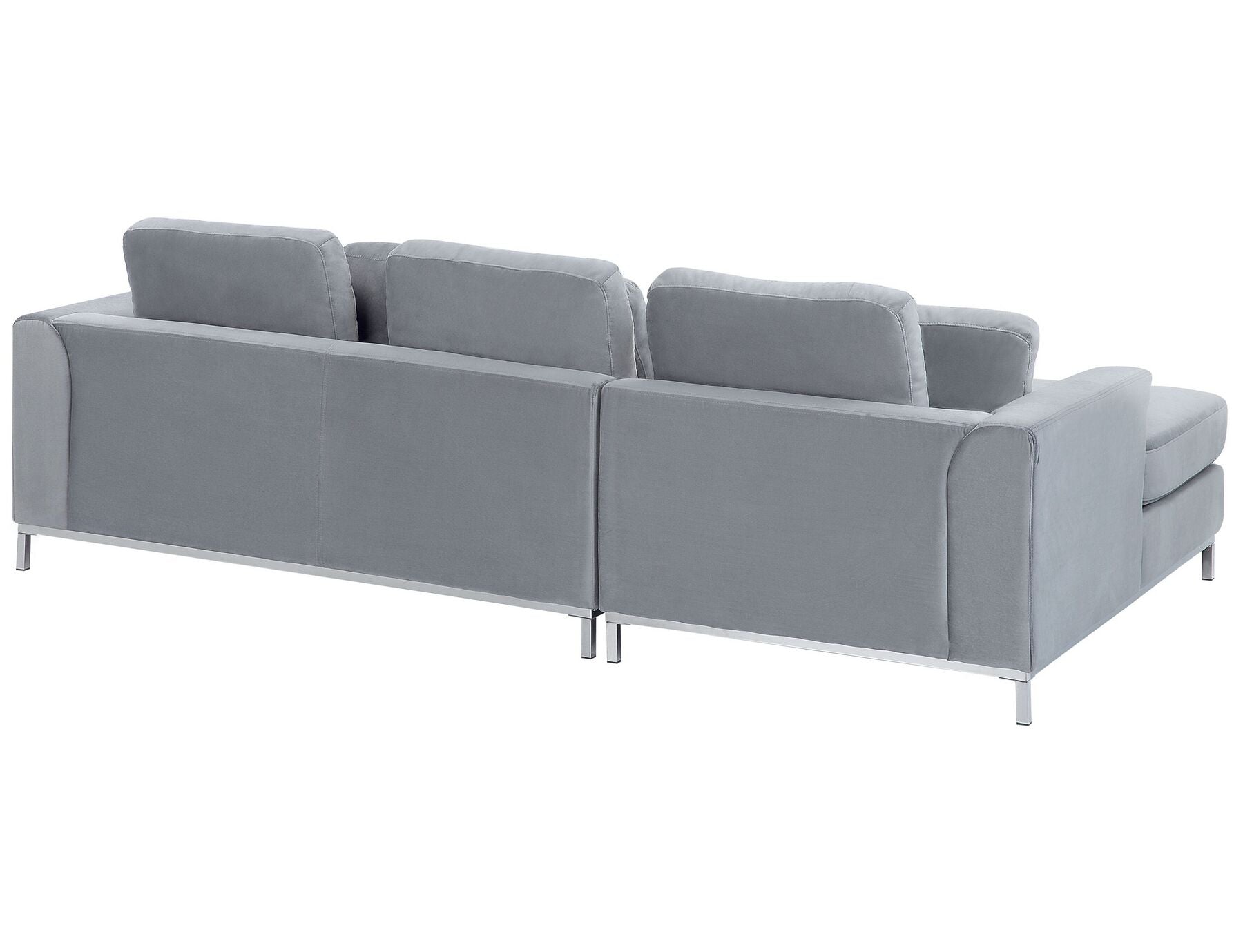 Corner Sofa OSLO Velvet Grey 4 Seater Right Hand