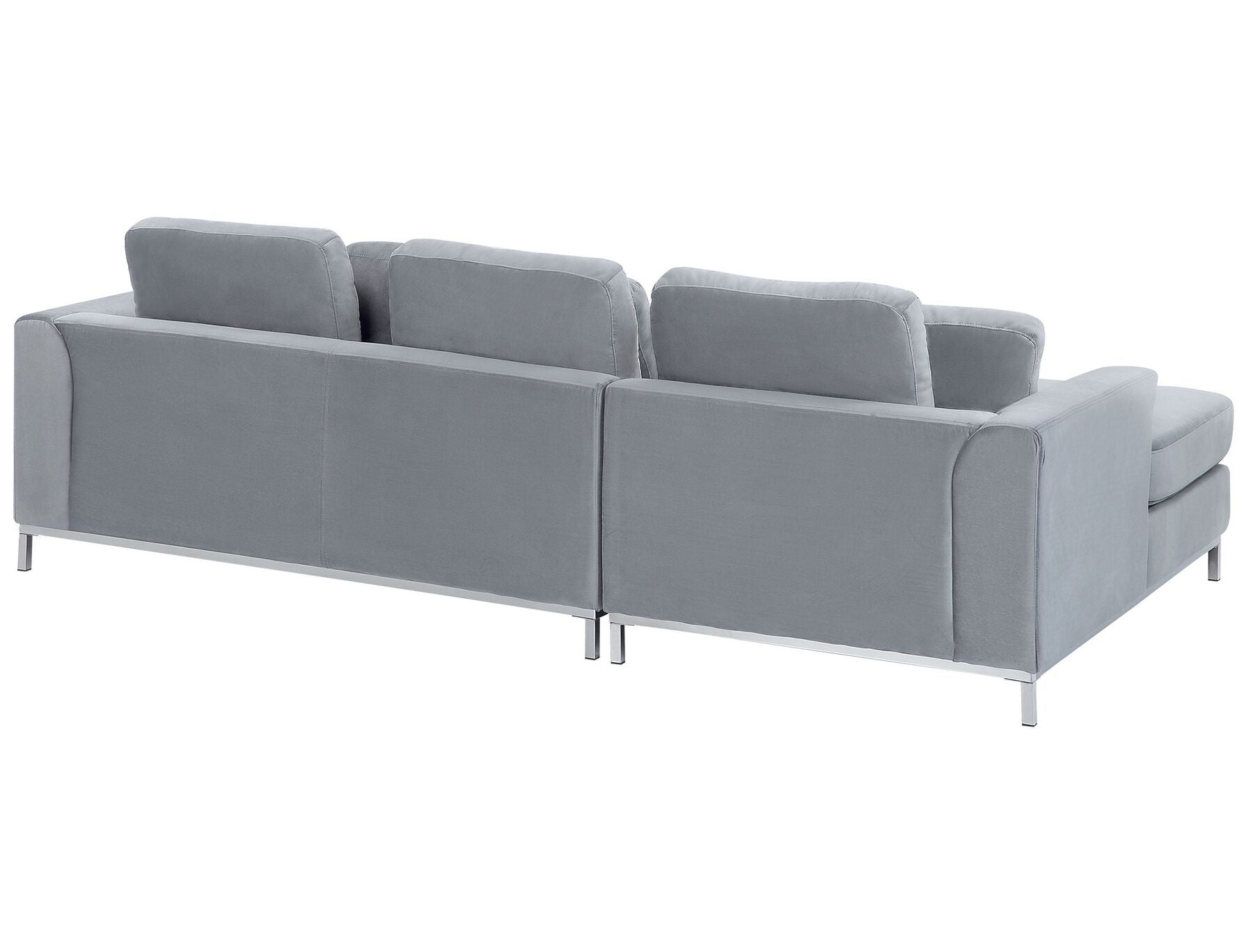 Corner Sofa OSLO Velvet Grey 4 Seater Left Hand