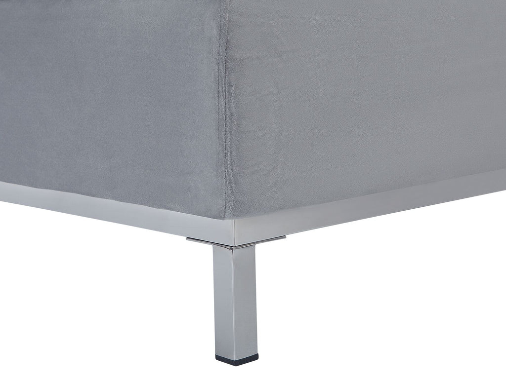 Corner Sofa OSLO Velvet Grey 4 Seater Left Hand