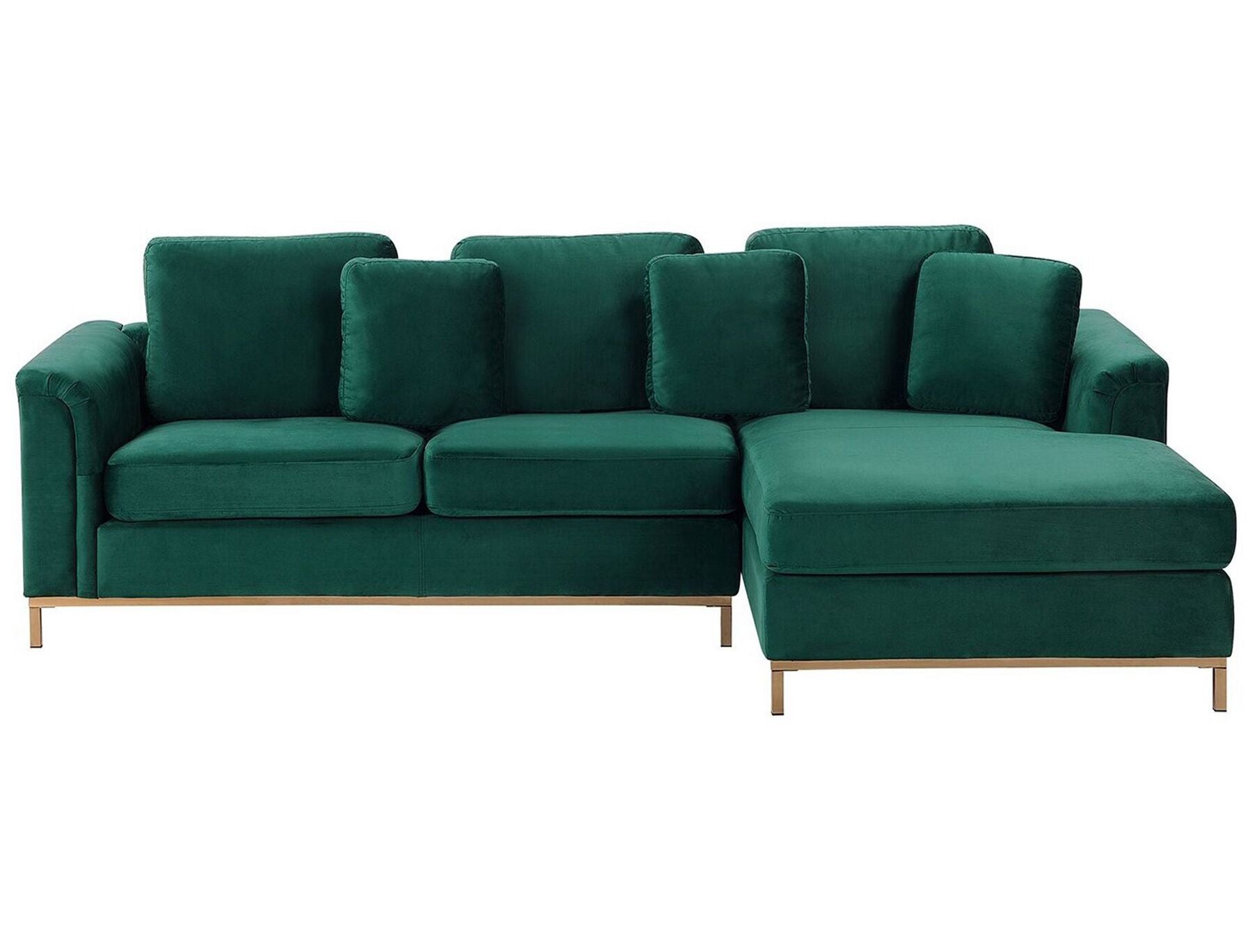 Corner Sofa OSLO Velvet Dark Green 4 Seater Left Hand