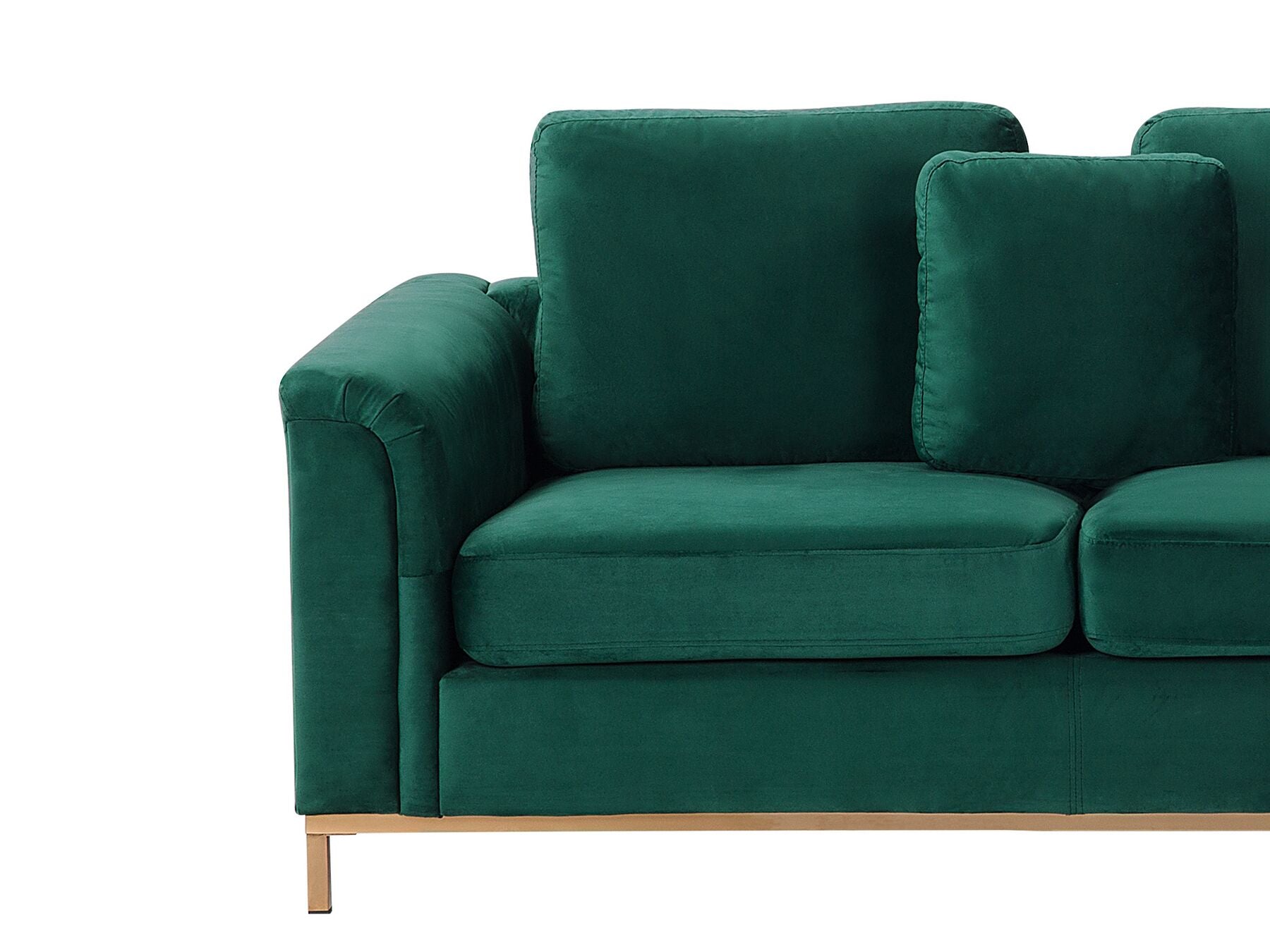 Corner Sofa OSLO Velvet Dark Green 4 Seater Left Hand