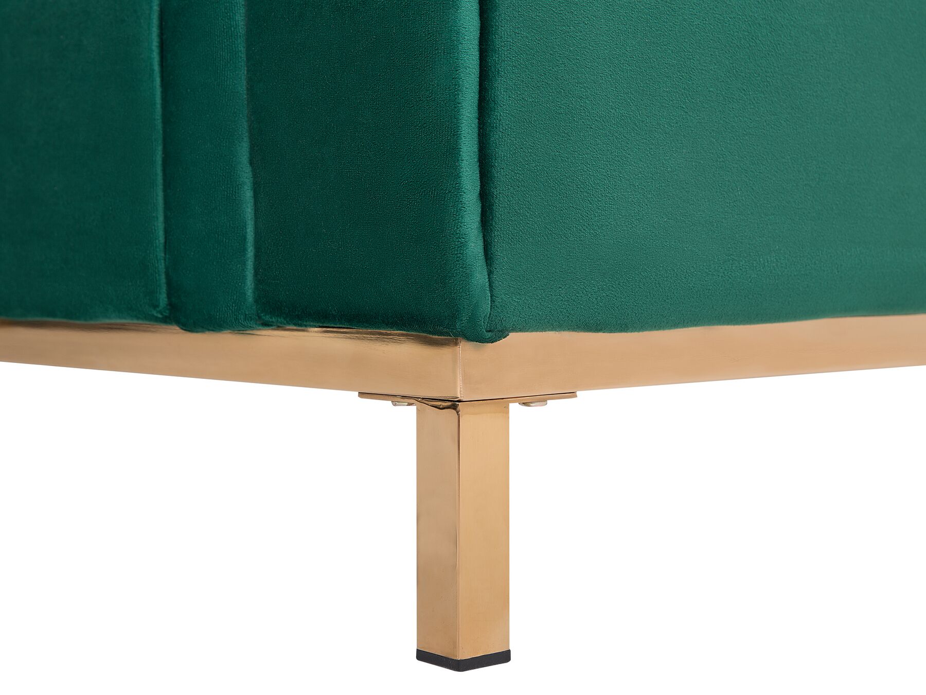 Corner Sofa OSLO Velvet Dark Green 4 Seater Left Hand