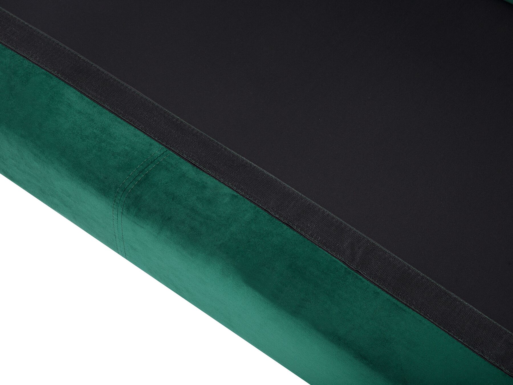 Corner Sofa OSLO Velvet Dark Green 4 Seater Left Hand