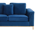 Corner Sofa OSLO Velvet Dark Blue 4 Seater Right Hand